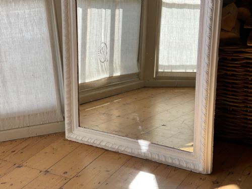 ANTIQUE FRENCH LOUIS XV PAINTED MIRROR - ADDITIONAL PHOTO 4