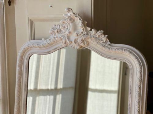 ANTIQUE FRENCH LOUIS XV PAINTED MIRROR - ADDITIONAL PHOTO 7