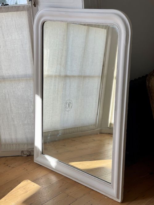 large antique french painted mirror - CATEGORY: ANTIQUE MIRRORS - DATED 19TH CENTURY