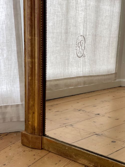 ANTIQUE FRENCH GILT LOUIS PHILIPPE MIRROR C1830 MERCURY GLASS - ADDITIONAL PHOTO 3