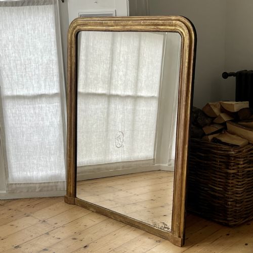 ANTIQUE FRENCH GILT LOUIS PHILIPPE MIRROR C1830 MERCURY GLASS - ADDITIONAL PHOTO 7