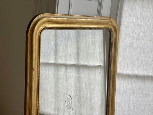 19TH CENTURY FRENCH GILT LOUIS PHILIPPE MIRROR - ADDITIONAL PHOTO 4