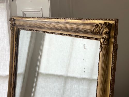 LARGE ANTIQUE FRENCH GILT MIRROR C1830 - ADDITIONAL PHOTO 3