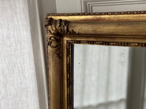 LARGE ANTIQUE FRENCH GILT MIRROR C1830 - ADDITIONAL PHOTO 4