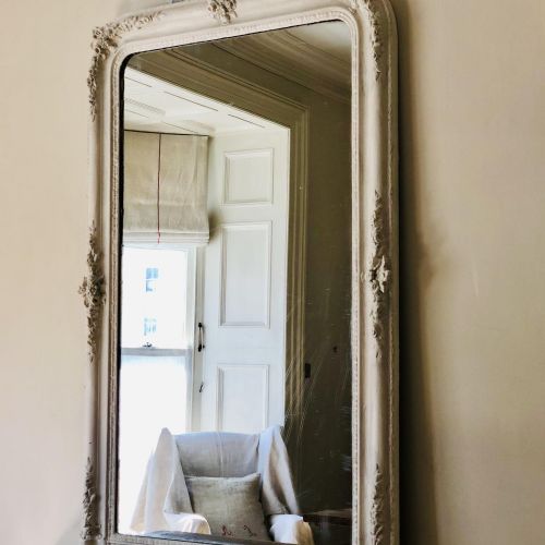 LARGE ANTIQUE FRENCH MIRROR - ADDITIONAL PHOTO 1