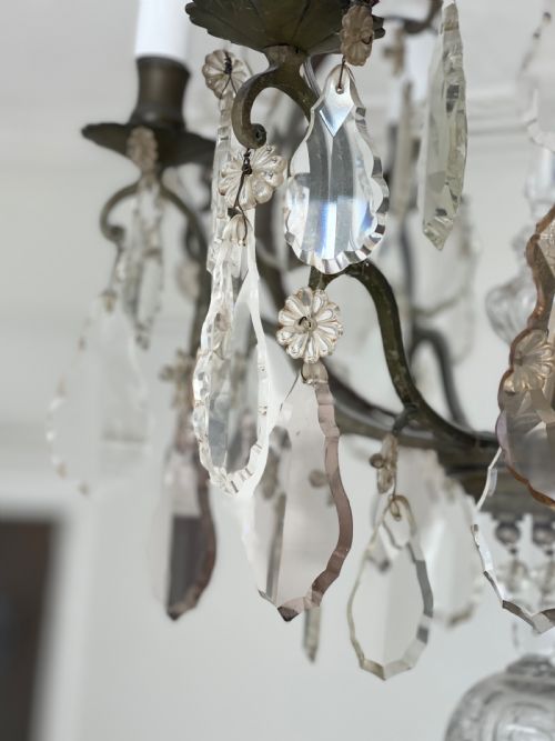 LARGE ANTIQUE FRENCH CHANDELIER - ADDITIONAL PHOTO 6