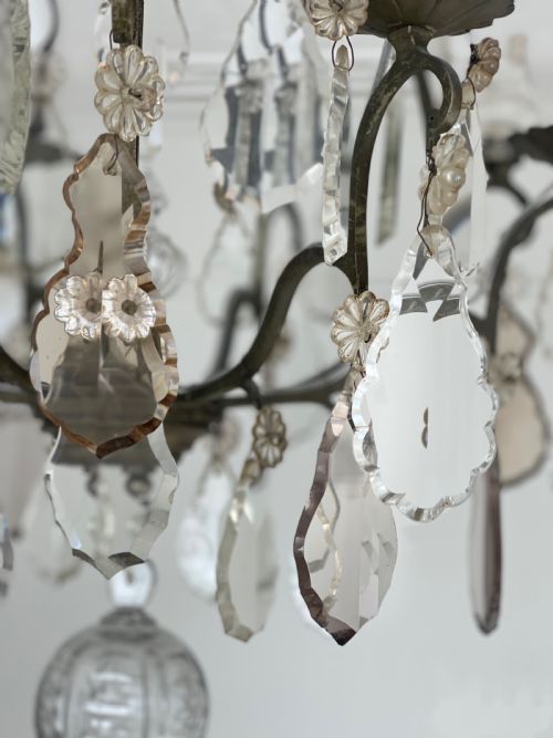 LARGE ANTIQUE FRENCH CHANDELIER - ADDITIONAL PHOTO 7