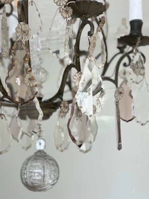 LARGE ANTIQUE FRENCH CHANDELIER - ADDITIONAL PHOTO 8
