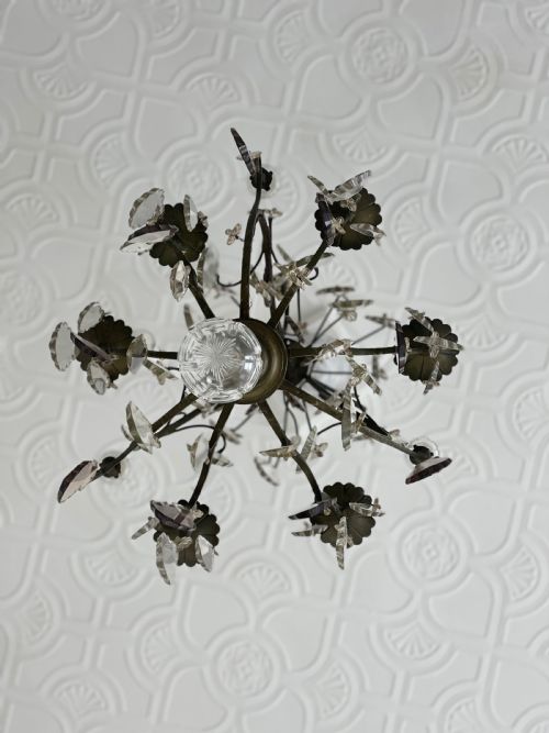 LARGE ANTIQUE FRENCH CHANDELIER - ADDITIONAL PHOTO 9