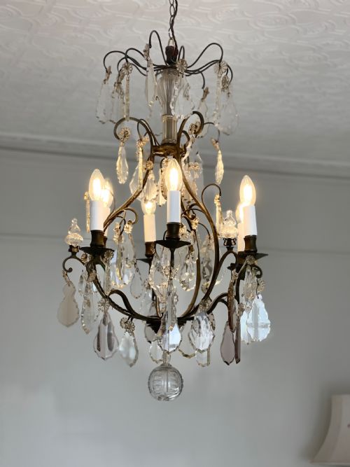 LARGE ANTIQUE FRENCH CHANDELIER - ADDITIONAL PHOTO 10