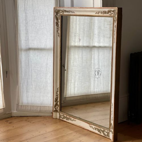 ANTIQUE FRENCH GILT AND BARE GESSO EMPIRE MIRROR C1830 - ADDITIONAL PHOTO 9