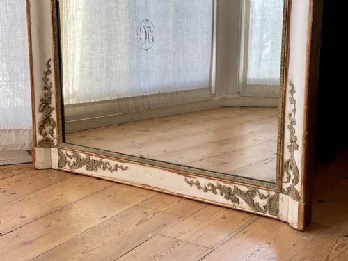 ANTIQUE FRENCH GILT AND BARE GESSO EMPIRE MIRROR C1830 - ADDITIONAL PHOTO 11
