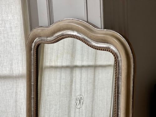 ANTIQUE FRENCH SILVER GILT AND BARE GESSO MIRROR - ADDITIONAL PHOTO 8