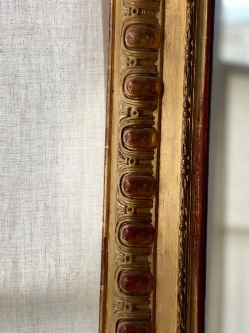 LARGE ANTIQUE FRENCH GILT MIRROR - ADDITIONAL PHOTO 7