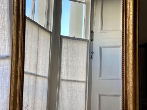 LARGE ANTIQUE FRENCH GILT LOUIS PHILIPPE MIRROR - ADDITIONAL PHOTO 6
