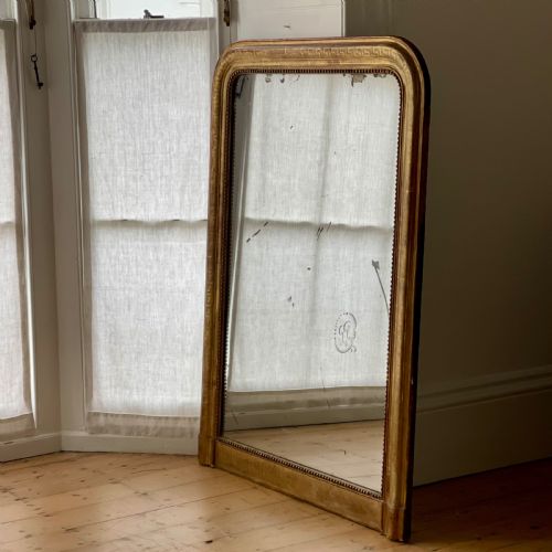 LARGE ANTIQUE FRENCH GILT MIRROR C1830 - ADDITIONAL PHOTO 3