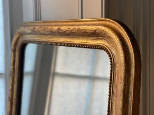 ANTIQUE FRENCH GILT LOUIS PHILIPPE MIRROR - ADDITIONAL PHOTO 5