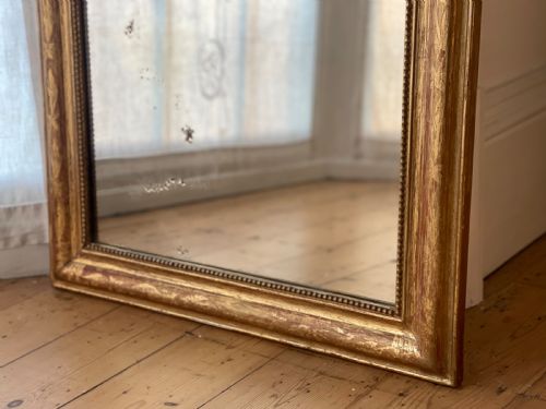 ANTIQUE FRENCH GILT LOUIS PHILIPPE MIRROR - ADDITIONAL PHOTO 6