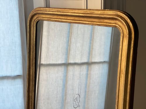 19TH CENTURY FRENCH GILT MIRROR C1820 MERCURY GLASS - ADDITIONAL PHOTO 1