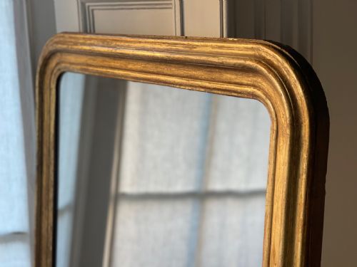 19TH CENTURY FRENCH GILT MIRROR C1820 MERCURY GLASS - ADDITIONAL PHOTO 4