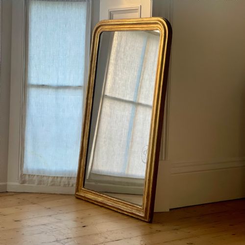 19TH CENTURY FRENCH GILT MIRROR C1820 MERCURY GLASS - ADDITIONAL PHOTO 7