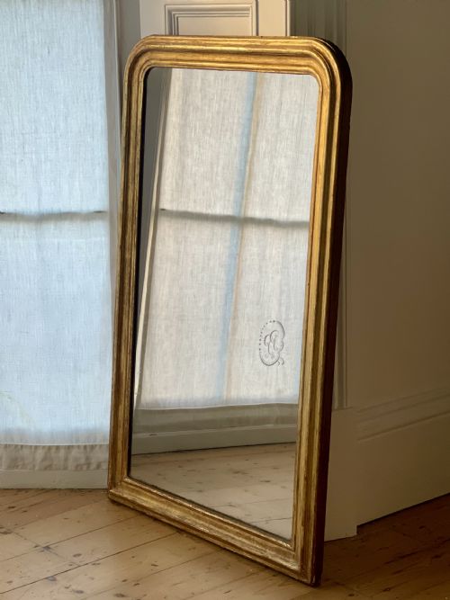 19TH CENTURY FRENCH GILT MIRROR C1820 MERCURY GLASS - ADDITIONAL PHOTO 9