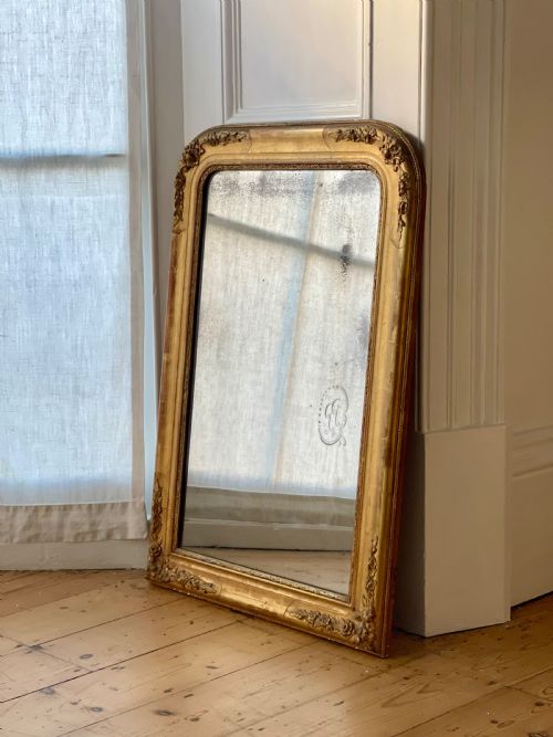 ANTIQUE FRENCH GILT LOUIS PHILIPPE MIRROR - ADDITIONAL PHOTO 6