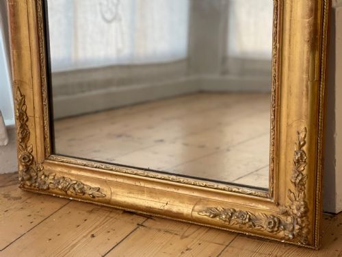 ANTIQUE FRENCH GILT LOUIS PHILIPPE MIRROR - ADDITIONAL PHOTO 7