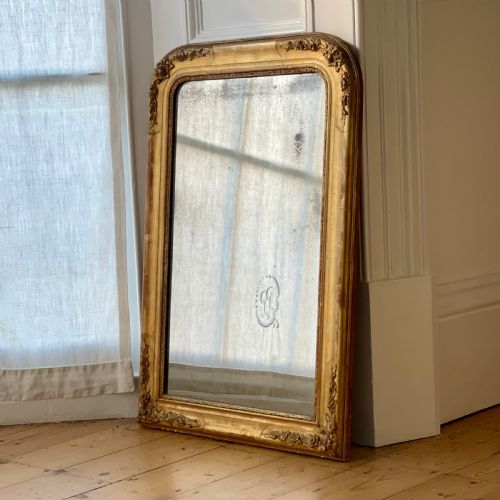 ANTIQUE FRENCH GILT LOUIS PHILIPPE MIRROR - ADDITIONAL PHOTO 8