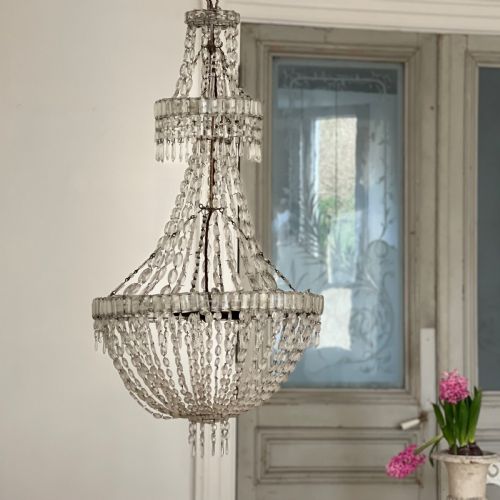 LARGE ANTIQUE FRENCH BAG CHANDELIER - ADDITIONAL PHOTO 7