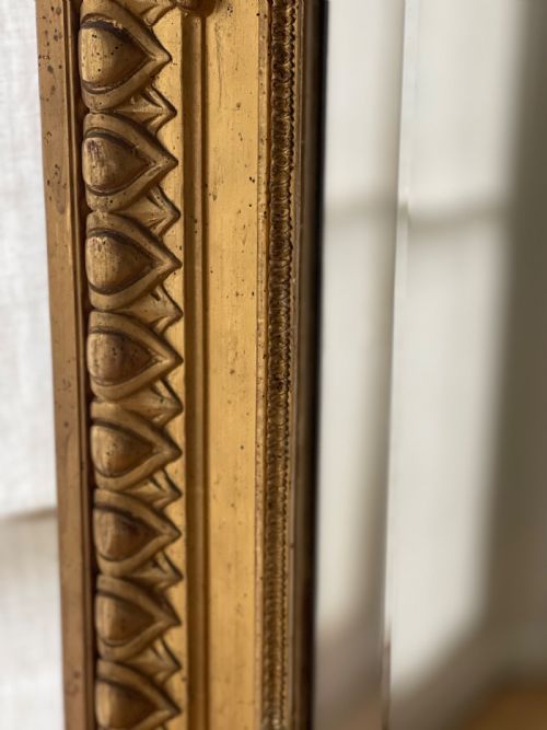 LARGE ANTIQUE FRENCH GILT LOUIS XV MIRROR - ADDITIONAL PHOTO 3