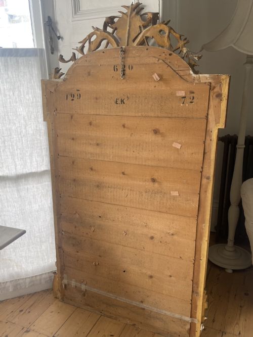LARGE ANTIQUE FRENCH GILT LOUIS XV MIRROR - ADDITIONAL PHOTO 10