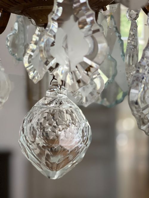 PAIR OF LARGE FRENCH CHANDELIERS - ADDITIONAL PHOTO 5