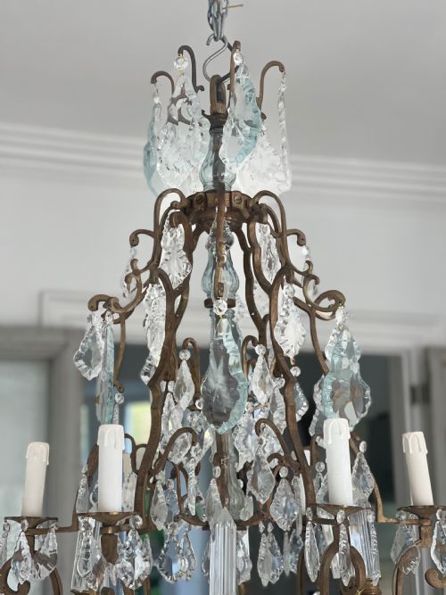 PAIR OF LARGE FRENCH CHANDELIERS - ADDITIONAL PHOTO 8