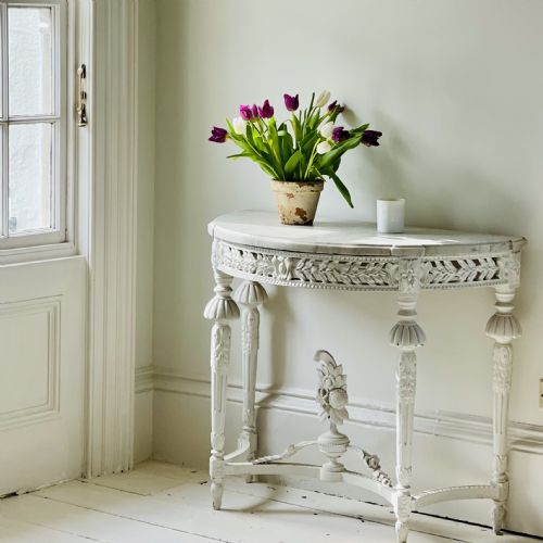 LARGE ANTIQUE FRENCH MARBLE LOUIS XVI CONSOLE - ADDITIONAL PHOTO 3