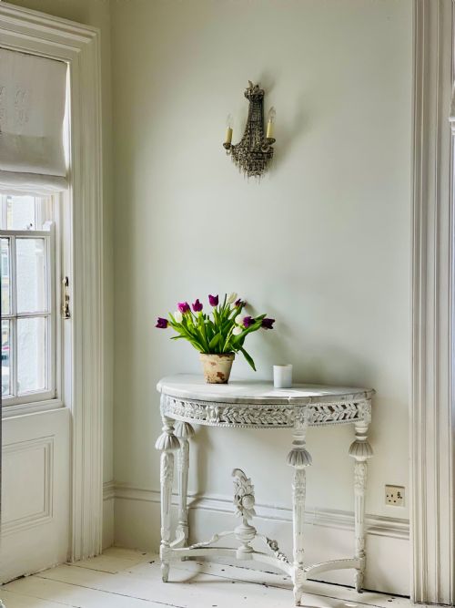 LARGE ANTIQUE FRENCH MARBLE LOUIS XVI CONSOLE - ADDITIONAL PHOTO 4