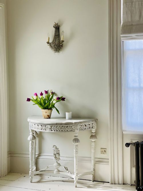 LARGE ANTIQUE FRENCH MARBLE LOUIS XVI CONSOLE - ADDITIONAL PHOTO 5