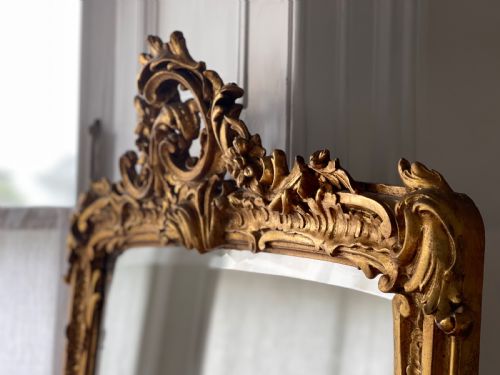 ANTIQUE FRENCH GILT MIRROR - ADDITIONAL PHOTO 5