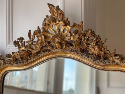 LARGE FRENCH GILT MIRROR C1850 - ADDITIONAL PHOTO 3