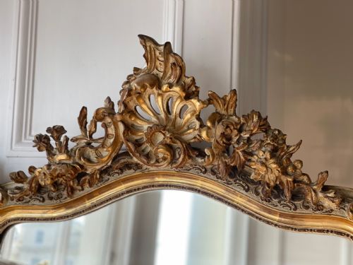 LARGE FRENCH GILT MIRROR C1850 - ADDITIONAL PHOTO 7