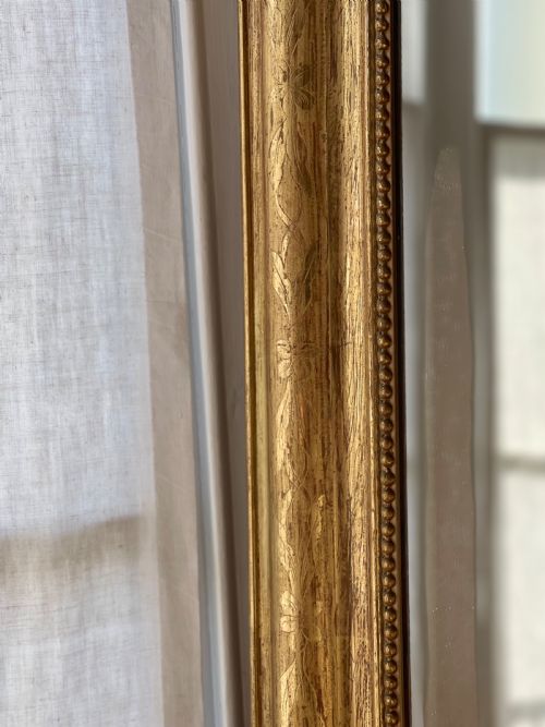 ANTIQUE FRENCH LOUIS PHILIPPE MIRROR C1850 - ADDITIONAL PHOTO 1