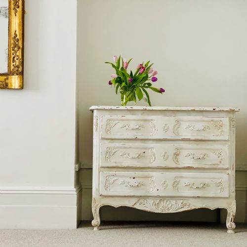 antique french louis xv chest of drawers - CATEGORY: ANTIQUE CHEST OF DRAWERS - DATED 19TH CENTURY