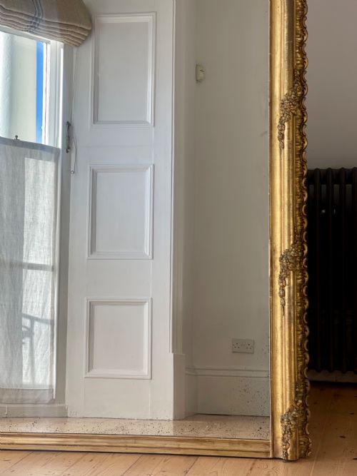 LARGE FRENCH GILT LEANER MIRROR - ADDITIONAL PHOTO 1