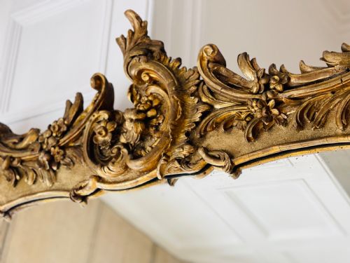 LARGE FRENCH GILT LEANER MIRROR - ADDITIONAL PHOTO 2