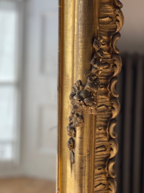 LARGE FRENCH GILT LEANER MIRROR - ADDITIONAL PHOTO 3