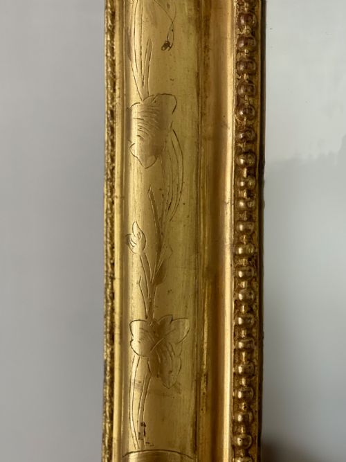 LARGE ANTIQUE FRENCH GILT MIRROR - ADDITIONAL PHOTO 7