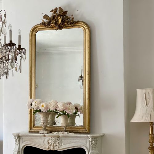 Antique French Gilt Bird Mirror