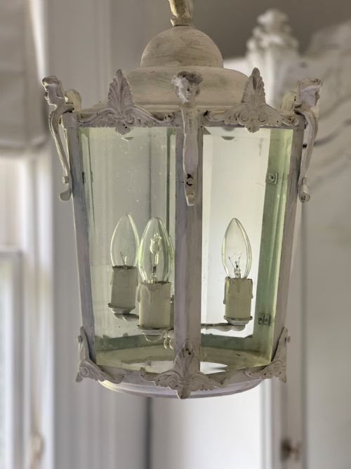 ANTIQUE FRENCH LANTERN - ADDITIONAL PHOTO 1