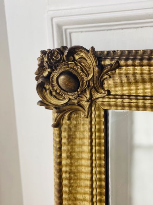 ANTIQUE FRENCH GILT MIRROR - ADDITIONAL PHOTO 2
