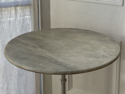 ANTIQUE FRENCH MARBLE BISTRO TABLE - ADDITIONAL PHOTO 4